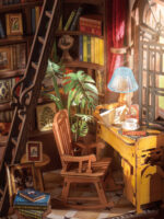 Дървен 3D пъзел Rolife - Book Nook - Silent Corner Study (TGE02), 196 части - Image 2