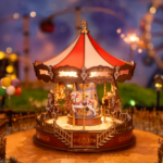 Дървен 3D пъзел Robotime - Classic Carousel (AMC01), 265 части