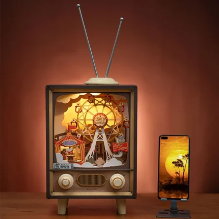Дървен 3D пъзел Robotime - Sunset Carnival (AMT01), 174 части