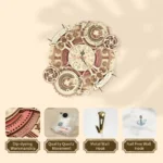 3D Пъзел Robotime - Zodiac Wall Clock (LC601), 168 части