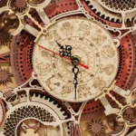 Дървен 3D Пъзел Robotime - Zodiac Wall Clock LC601