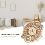 Дървен 3D Пъзел Robotime - Zodiac Wall Clock (LC601), 168 част