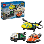 LEGO® City 60505 - Самолет, сервизен камион и лодка на въздушна възглавница - ремикс